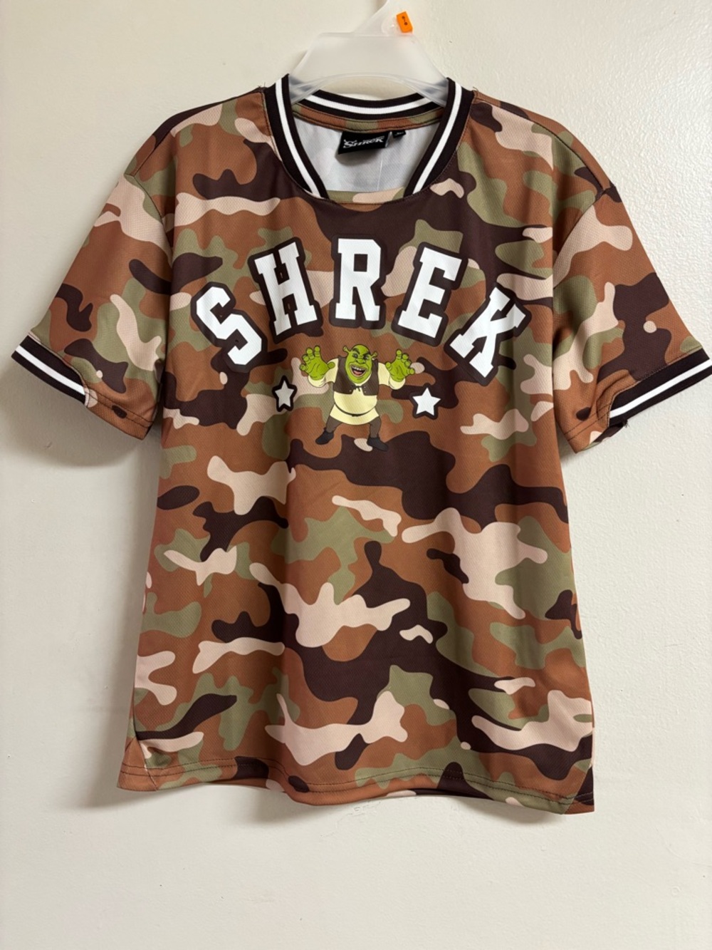 DreamWorks Shrek Camo Graphic Tee - Brown/Olive/Khaki